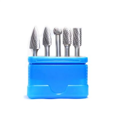 Giá tốt. 5pcs Carbide Burr Set Standard Double Cut Burr Tungsten Carbide 1/4 đường kính thân trực tuyến