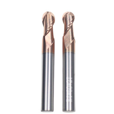 Giá tốt. 8mm Dia R4*8*16*8*60 2Flutes TiAISiN Carbide Ball Nose End Mill cho thép carbon hợp kim thép đúc sắt trực tuyến