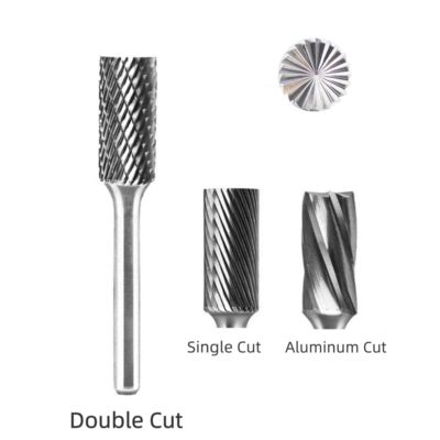 Giá tốt. SB Cylindrical End Cut tungsten Carbide Burrs 12mm*25mm Standard Double Cut With 6mm Shank trực tuyến