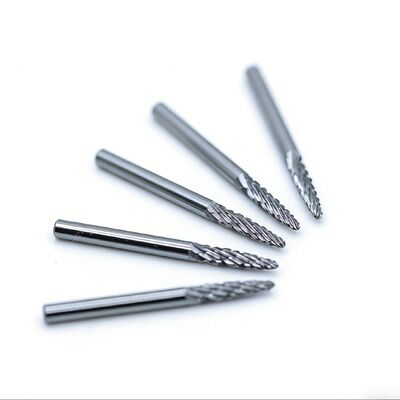 Giá tốt. Solid Carbide Rotary Burr SF-43, đường kính 1/8 inch, hình cây với đầu nhọn, cắt đôi cho thép trực tuyến